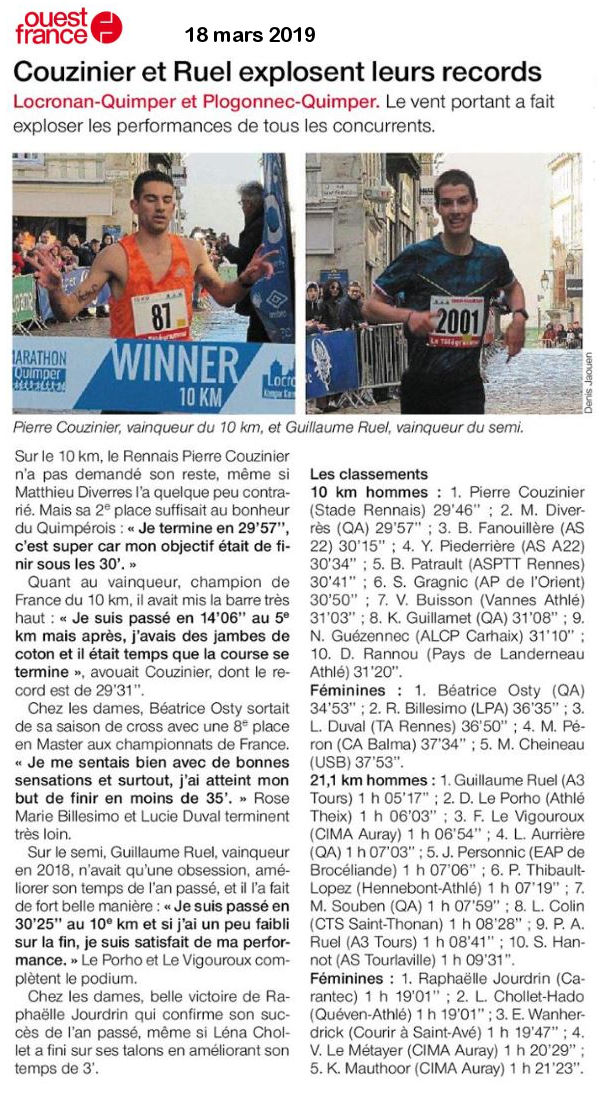 Ouest france 18 03 2019
